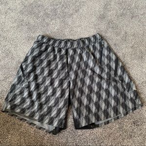 Men’s Lululemon Black and Gray Running Shorts SZ M